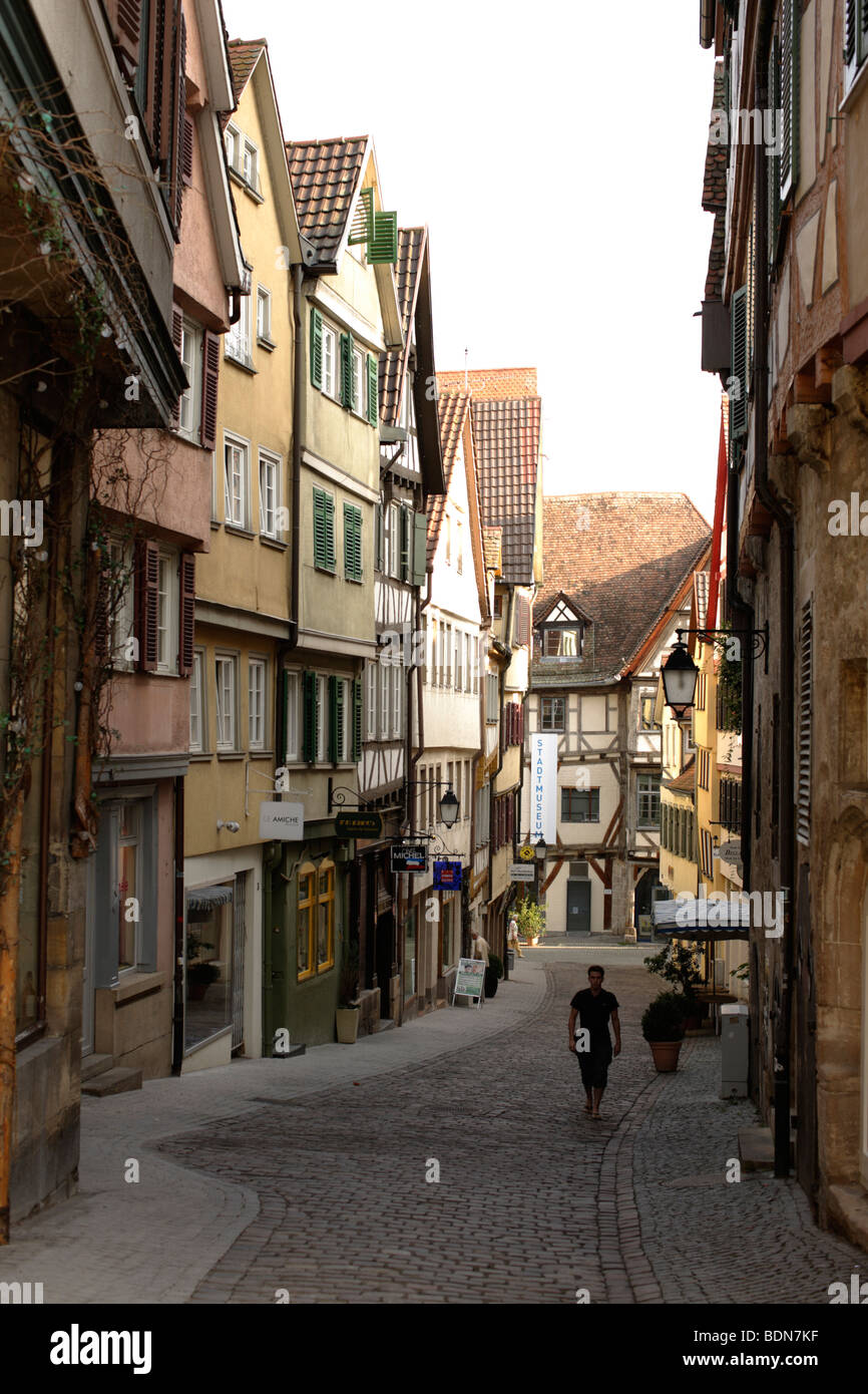 Lane à Tuebingen Baden Württemberg Allemagne Banque D'Images