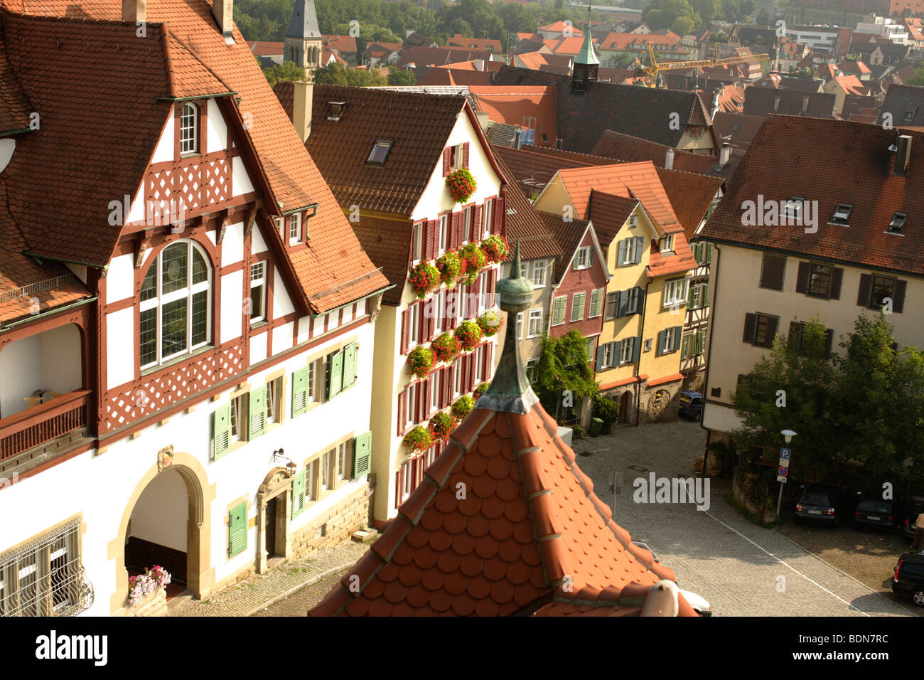 Lane à Tuebingen Baden Württemberg Allemagne Banque D'Images