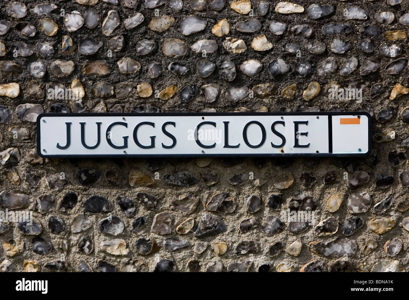 Un drôle de nom de la route sign in Lewes, East Sussex, UK. Banque D'Images