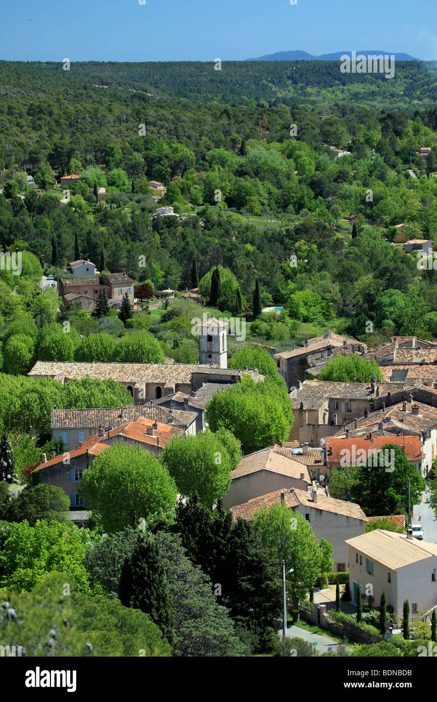 Aperçu de la Provence village de Villecroze Banque D'Images