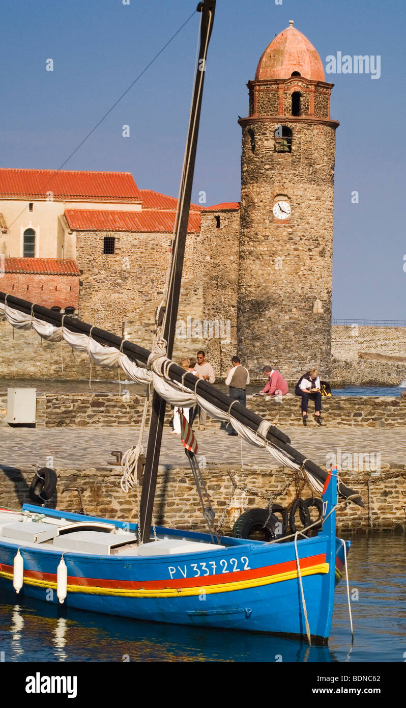 L'église de Collioure, Notre-Dame-des-Anges Banque D'Images