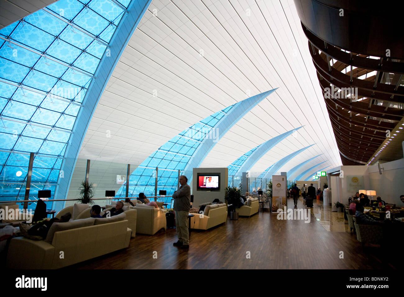 Le Terminal 3 Emirates Dubai salon classe affaires Banque D'Images