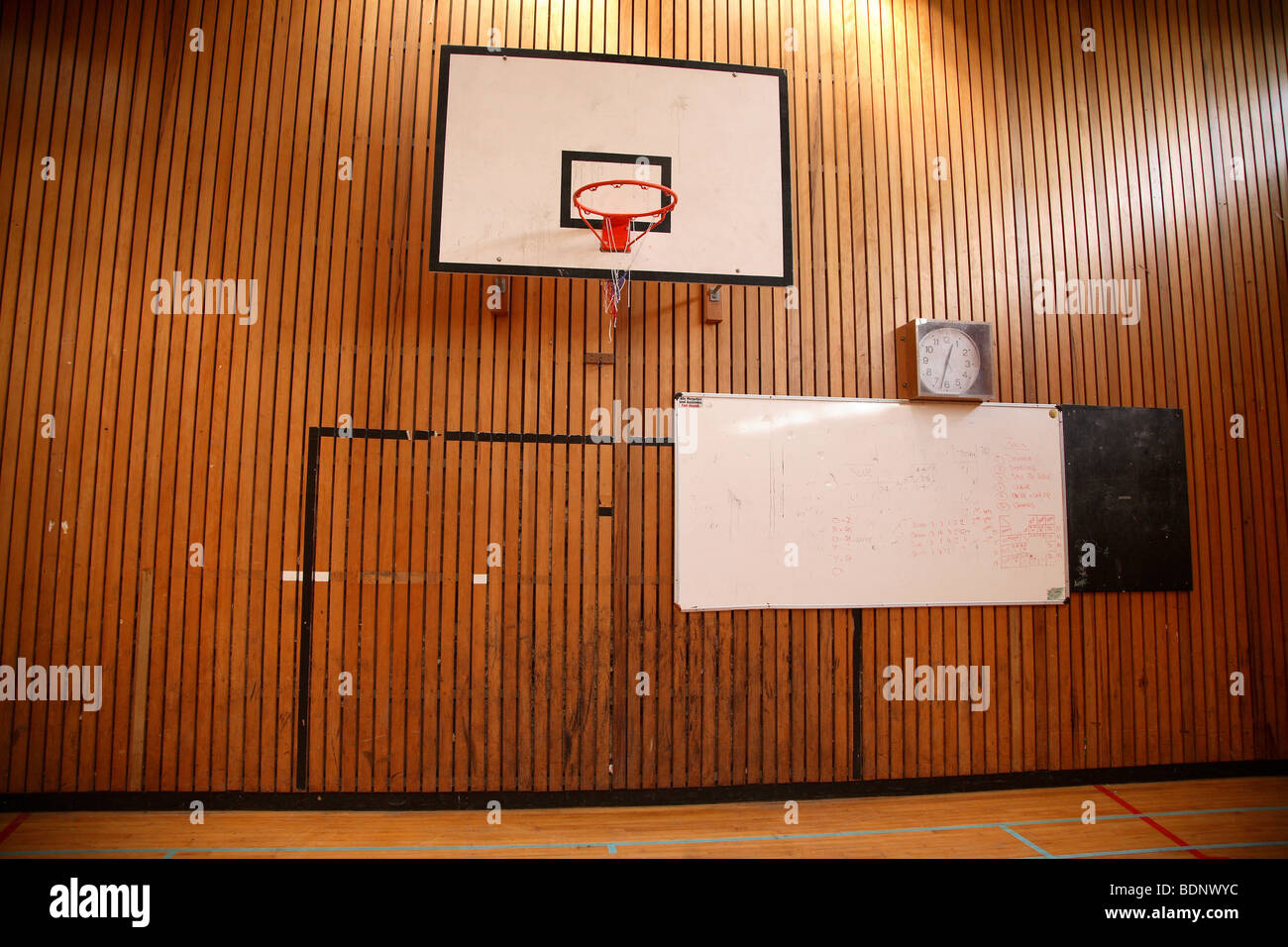 Avril 2008 - Old School Gym, passé son meilleur prêt pour la rénovation. Banque D'Images