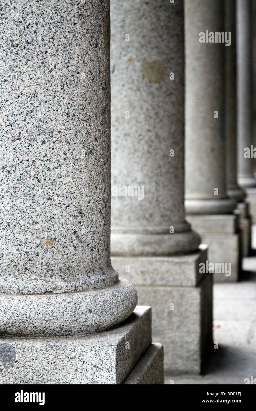 Résumé graphique image de la queue des colonnes de granit Banque D'Images