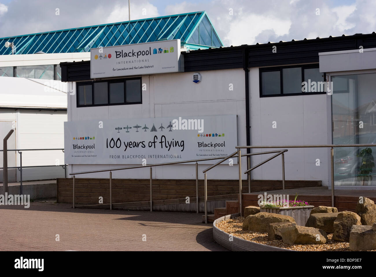 L'Aéroport International de Blackpool Lancashire Banque D'Images