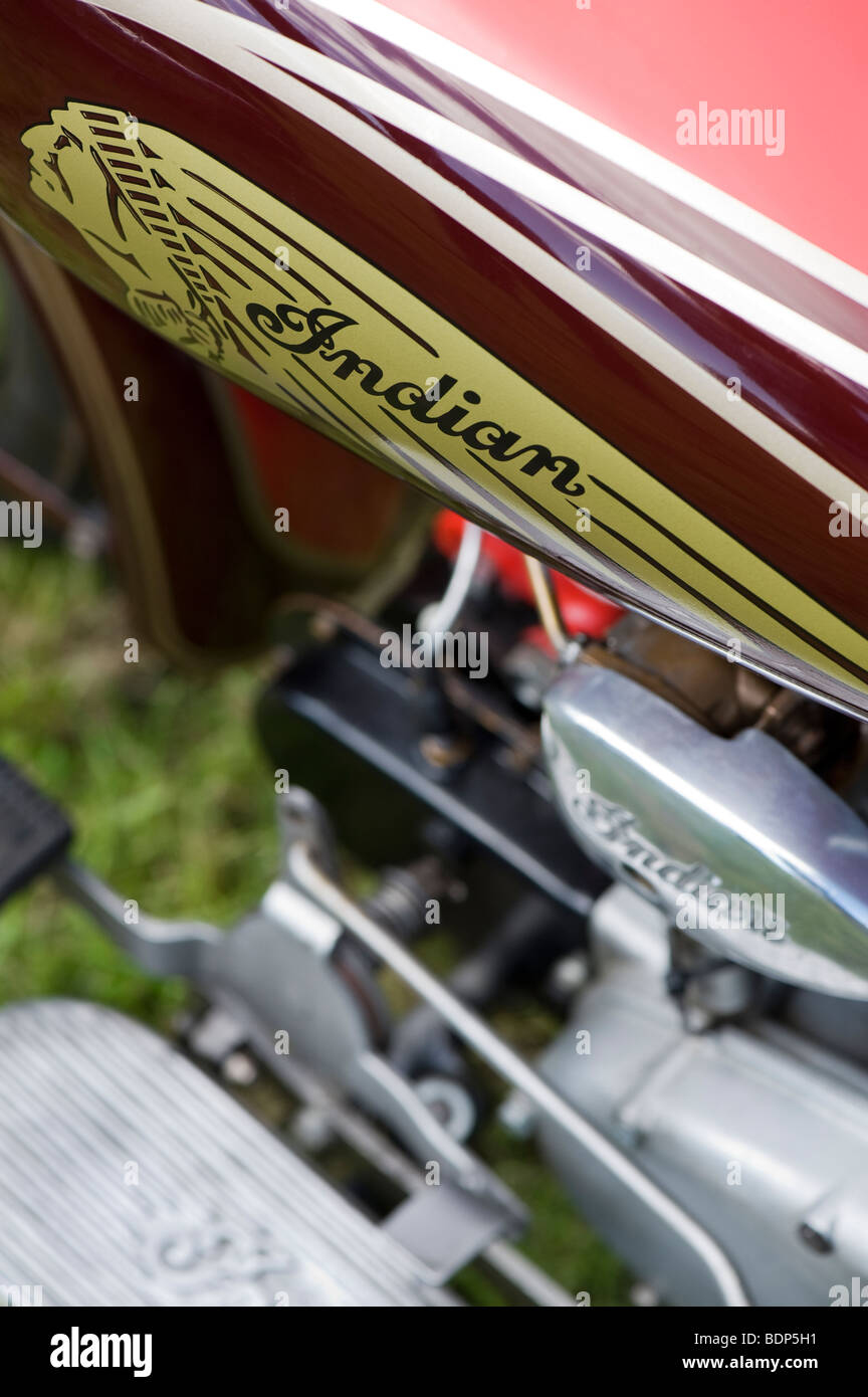 Vintage Indian Motorcycle réservoir. American Classic motorcycle Banque D'Images