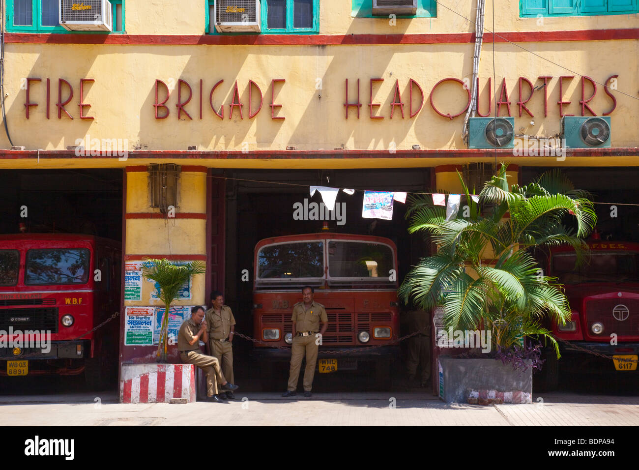 Fire Brigade de Calcutta, Inde Banque D'Images
