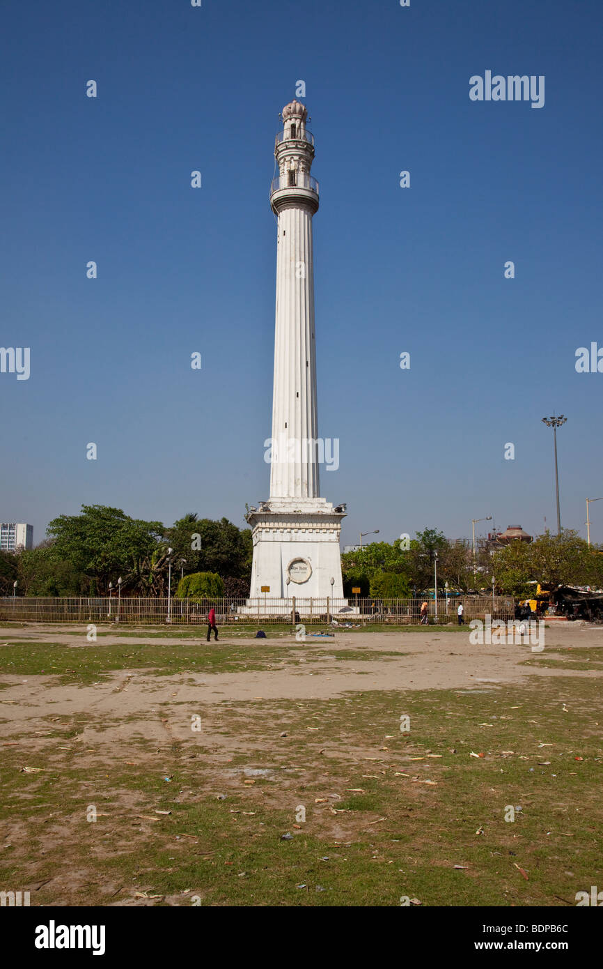 Shaheed Minar à Calcutta Inde Banque D'Images