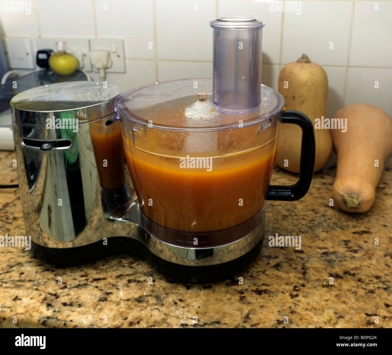 La soupe à la courge musquée Banque D'Images