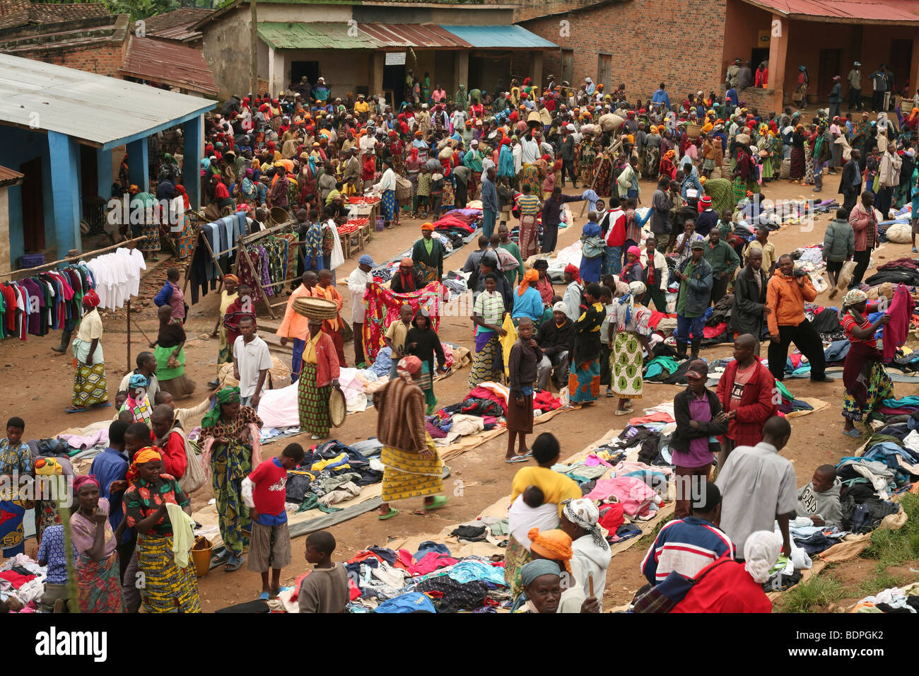 Jour de marché à Ruhiro Banque D'Images