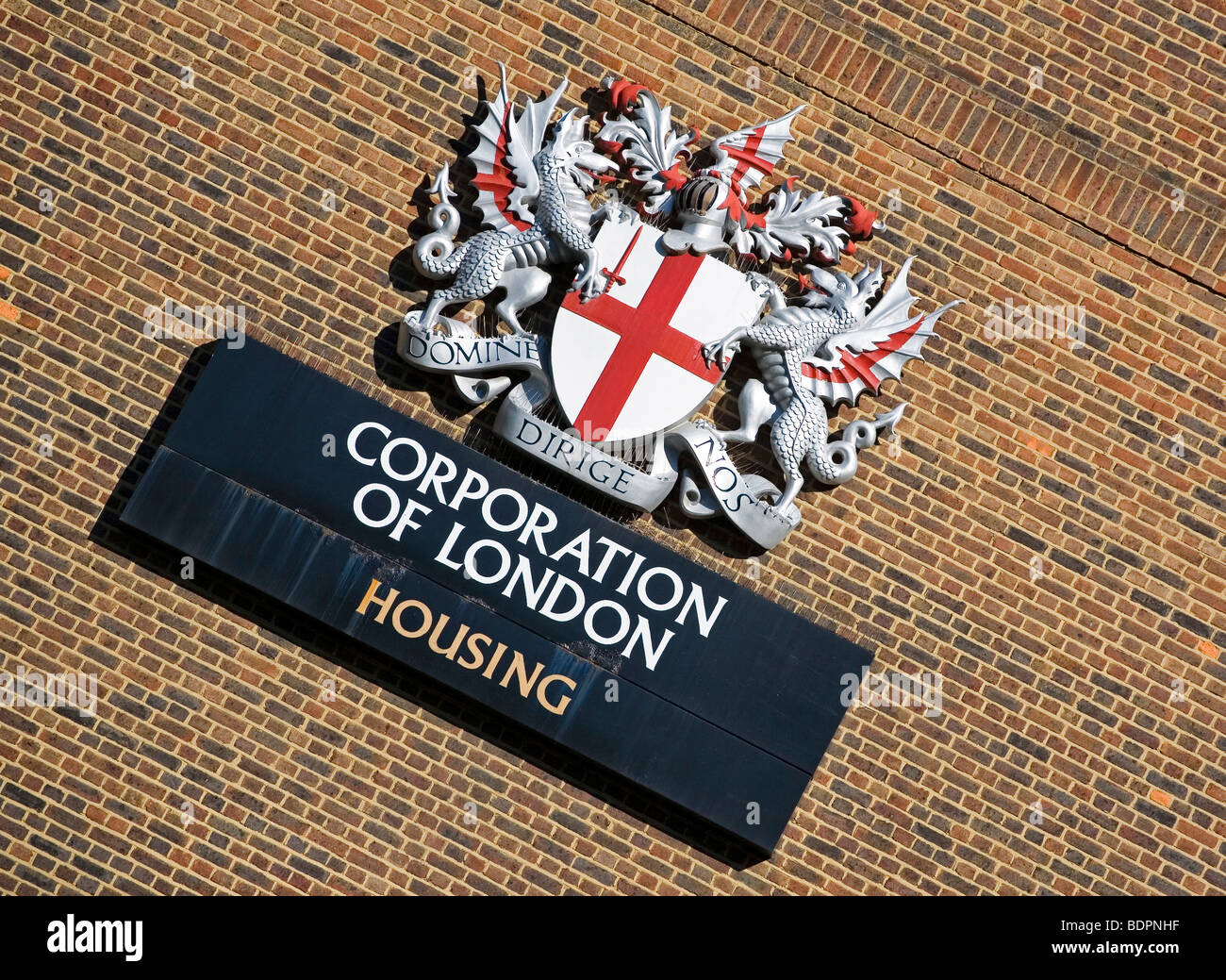 Corporation of London city housing sign Banque D'Images