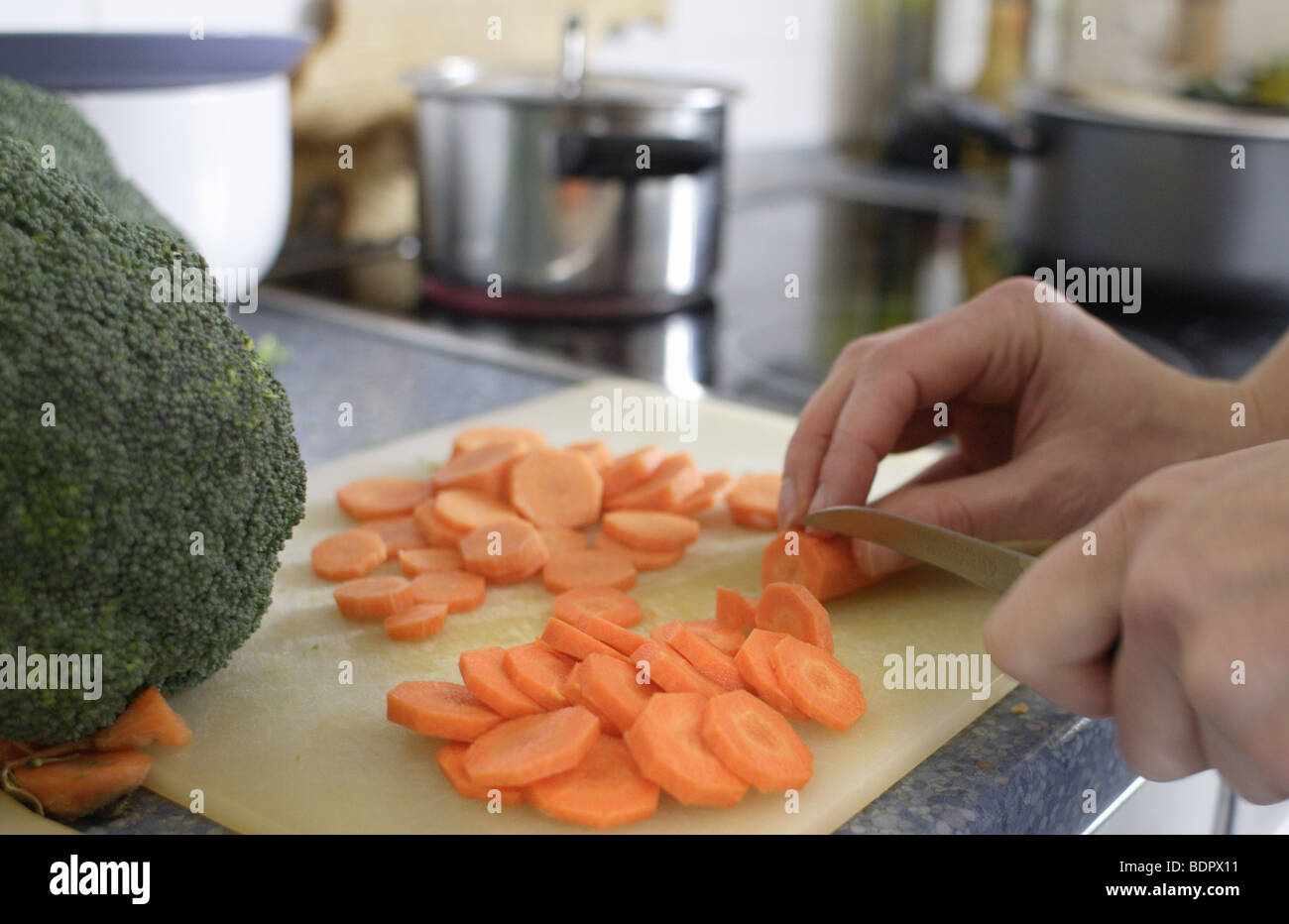 Moehren schneiden Banque D'Images