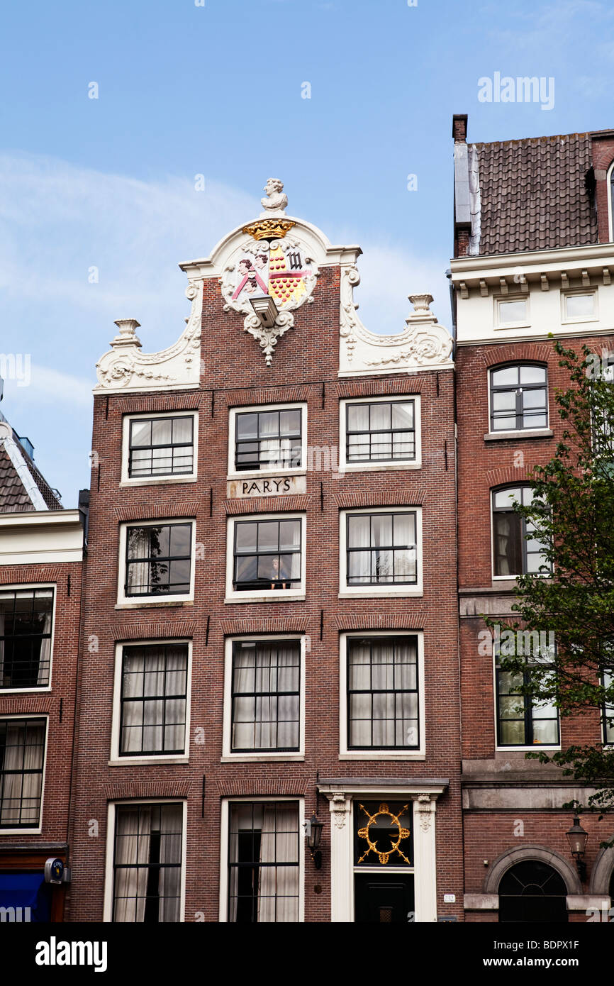 Amsterdam : façade en briques rouges. Holland Banque D'Images