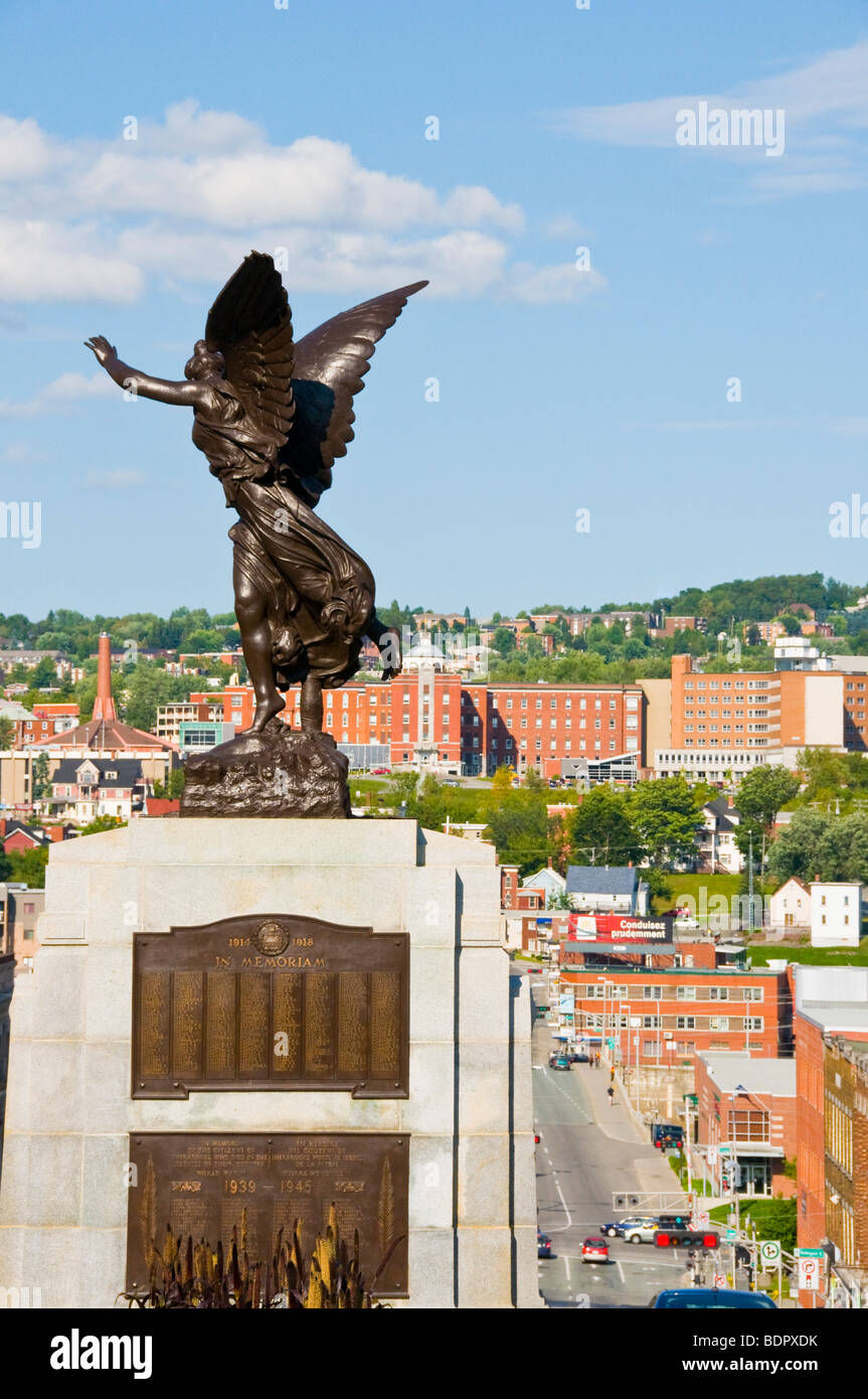 Vue de la ville de Sherbrooke Estrie Québec Canada Banque D'Images