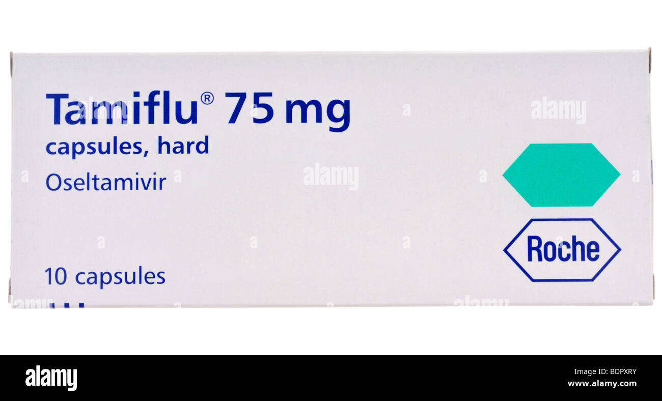 Les gélules de Tamiflu dans le traitement de 'grippe porcine' Banque D'Images