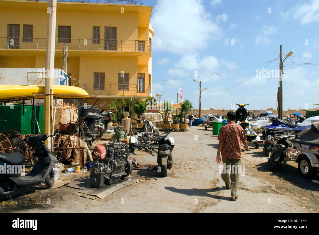 Port de pêche de la ville de Tyr au sud Liban Banque D'Images