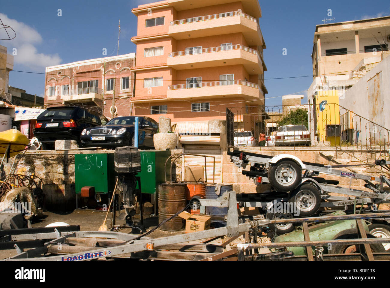 Port de pêche de la ville de Tyr au sud Liban Banque D'Images