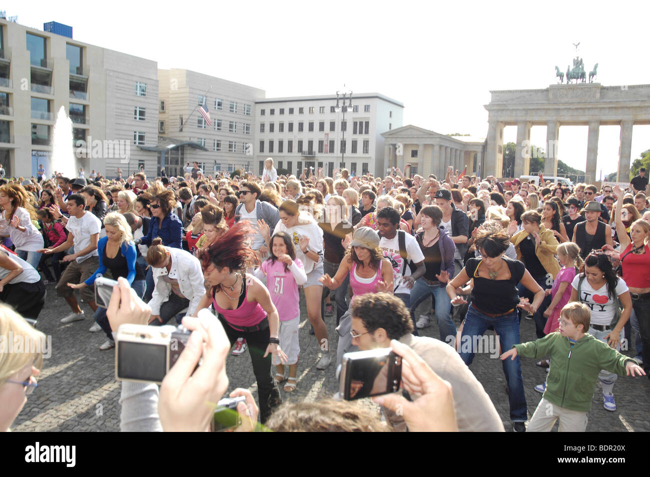 Michael Jackson Tribute Flash Mob à Berlin Banque D'Images