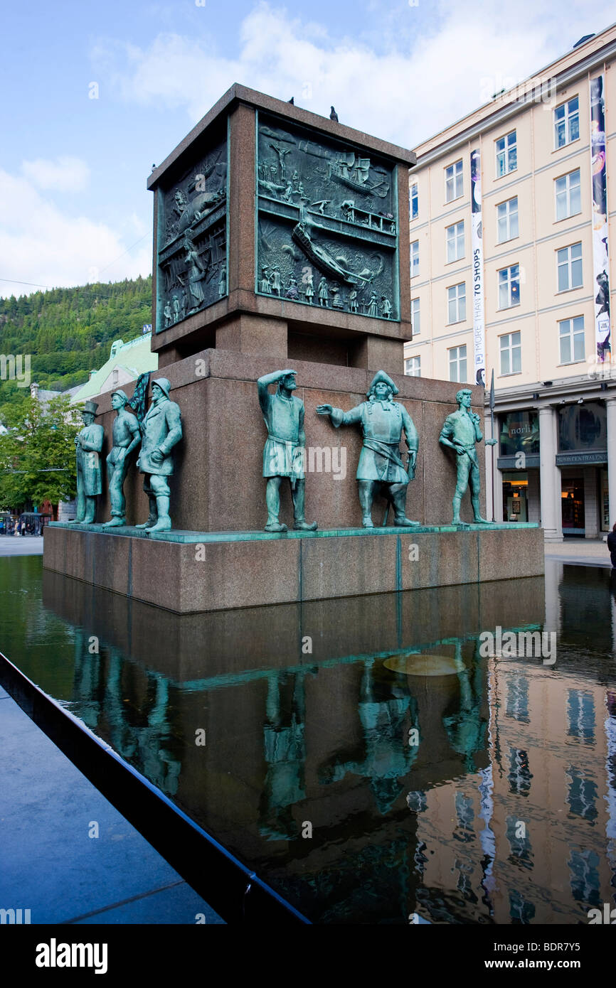 Statue en Norvège Burgen Banque D'Images