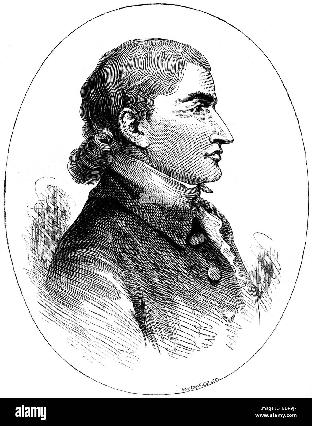 John Jay, homme d'État américain, de l'imprimé publié en 1783, (c1880).Artiste : Whymper Banque D'Images