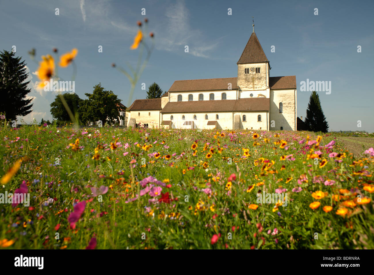 La fin de l'époque carolingienne et ottonienne construite Basilique de Saint Georges en Oberzell Reichenau, l'île, le lac de Constance, Allemagne Banque D'Images