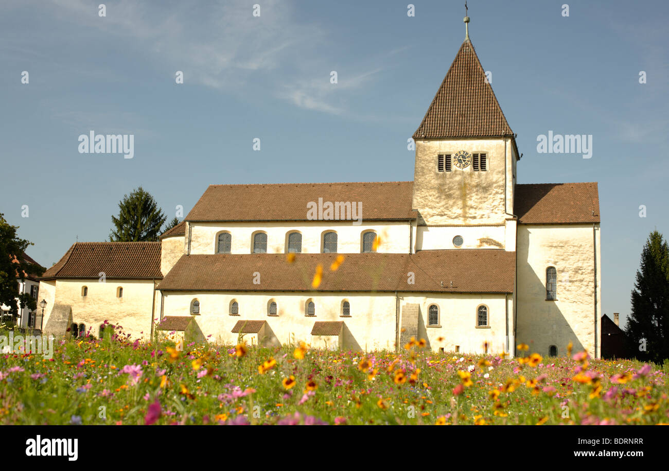 La fin de l'époque carolingienne et ottonienne construite Basilique de Saint Georges en Oberzell Reichenau, l'île, le lac de Constance, Allemagne Banque D'Images