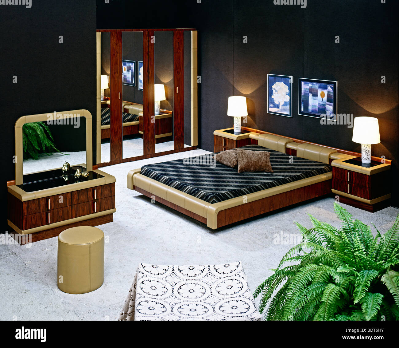 chambre à coucher des années 1970 Photo Stock - Alamy