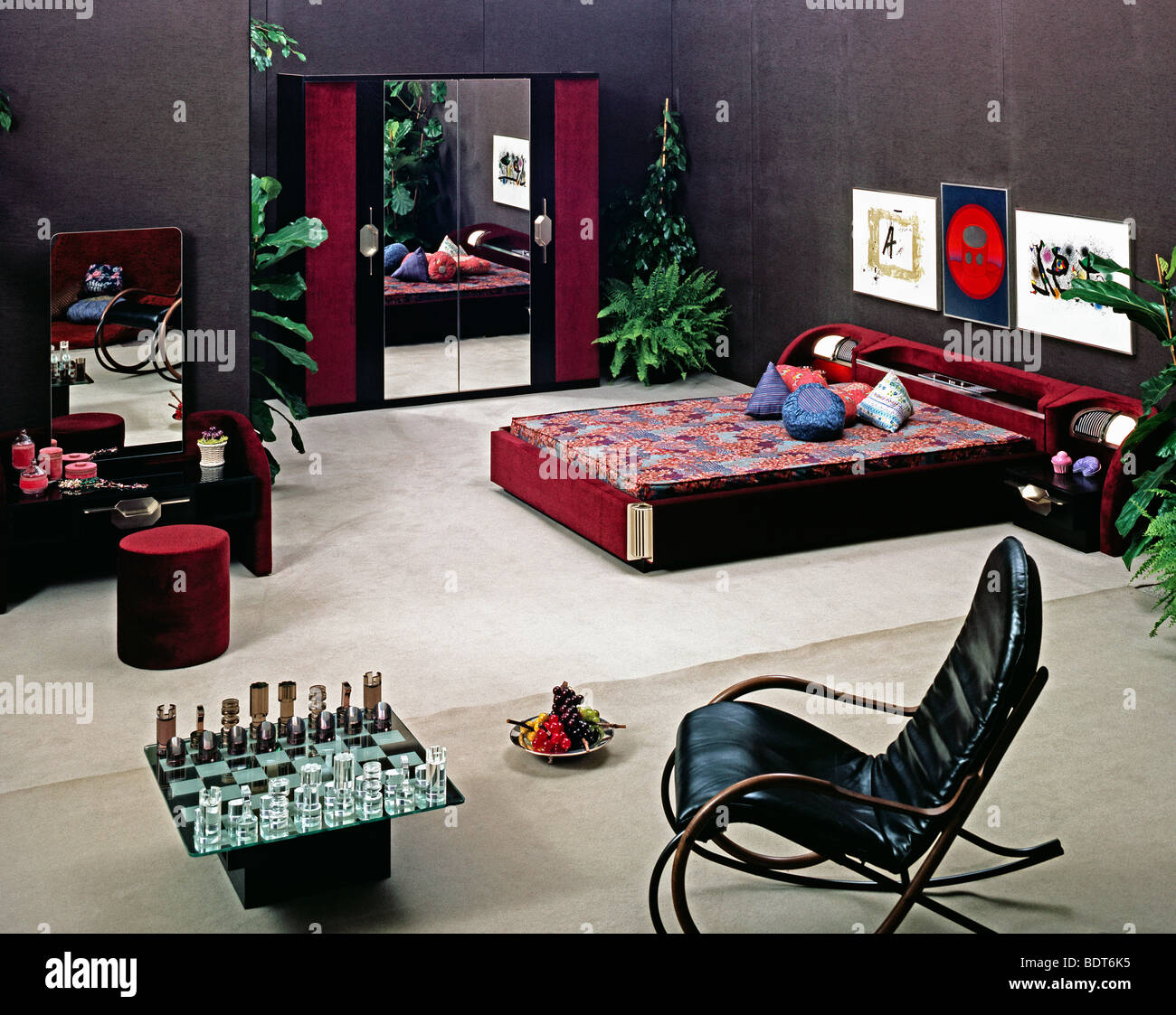 chambre à coucher des années 1970 Photo Stock - Alamy