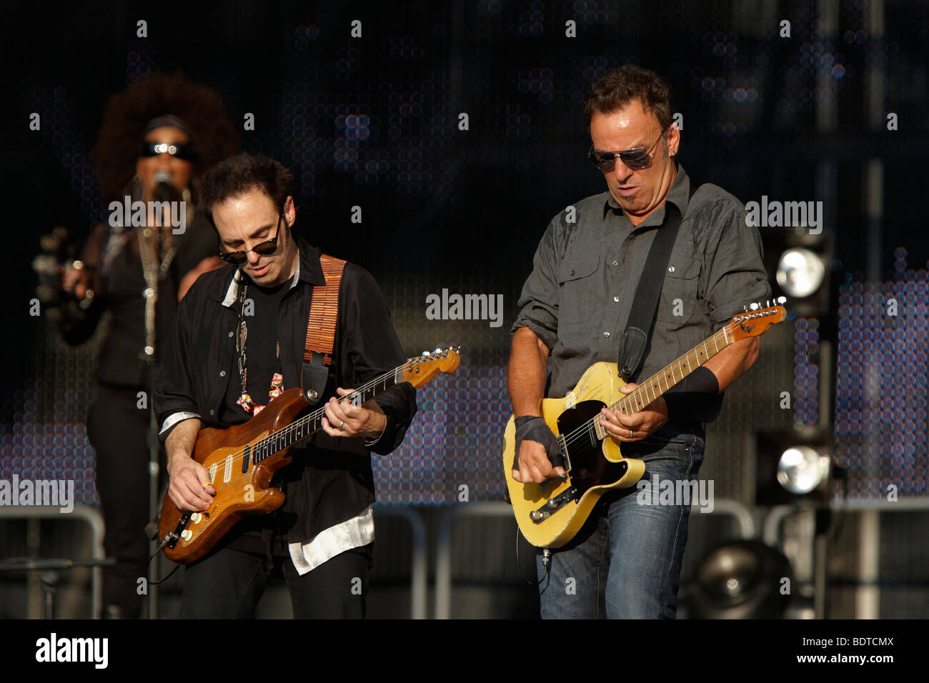 Bruce Springsteen & The E Street Band, travailler sur un tour de rêve, Stade de Suisse, Berne, Suisse Banque D'Images