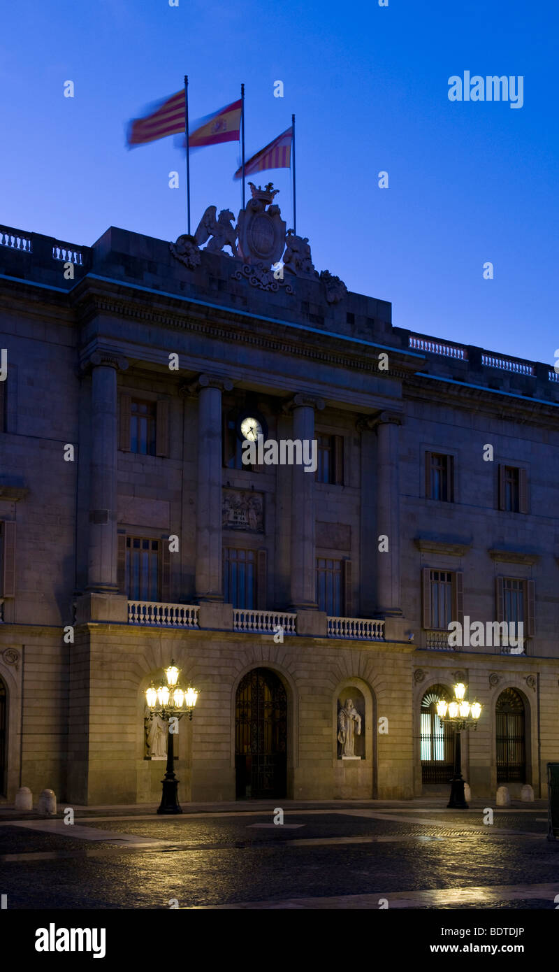 Dans l'Hôtel de ville de Barcelone Plaça de Sant Jaume, à Barcelone, en Espagne. Banque D'Images