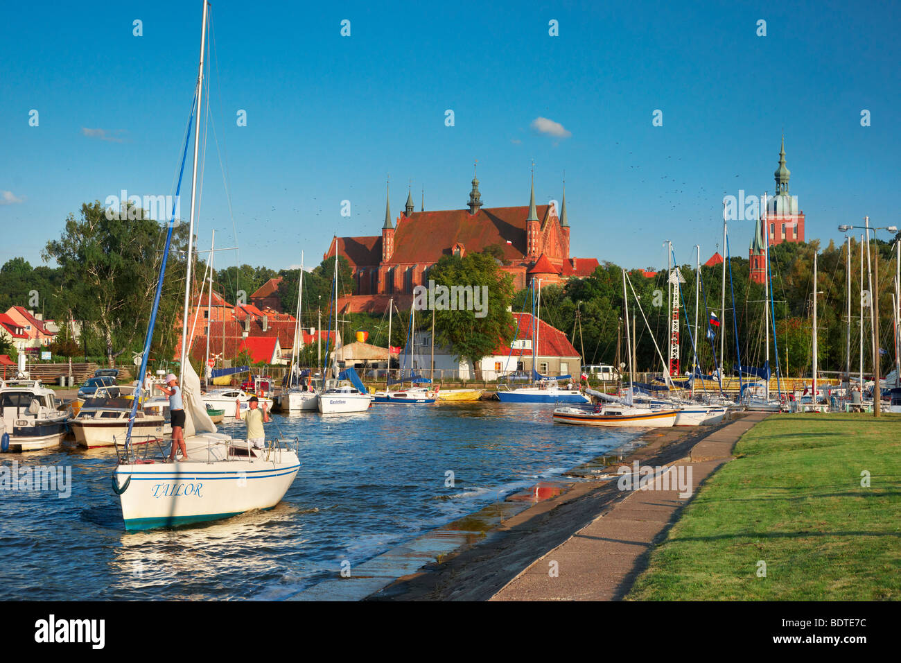 La Cathédrale de Frombork, de la mer, la Poméranie, Pologne Banque D'Images