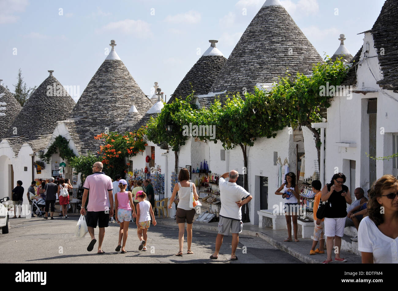 Les Trulli d'Alberobello, Alberobello, Bari Province, Région des Pouilles, Italie Banque D'Images