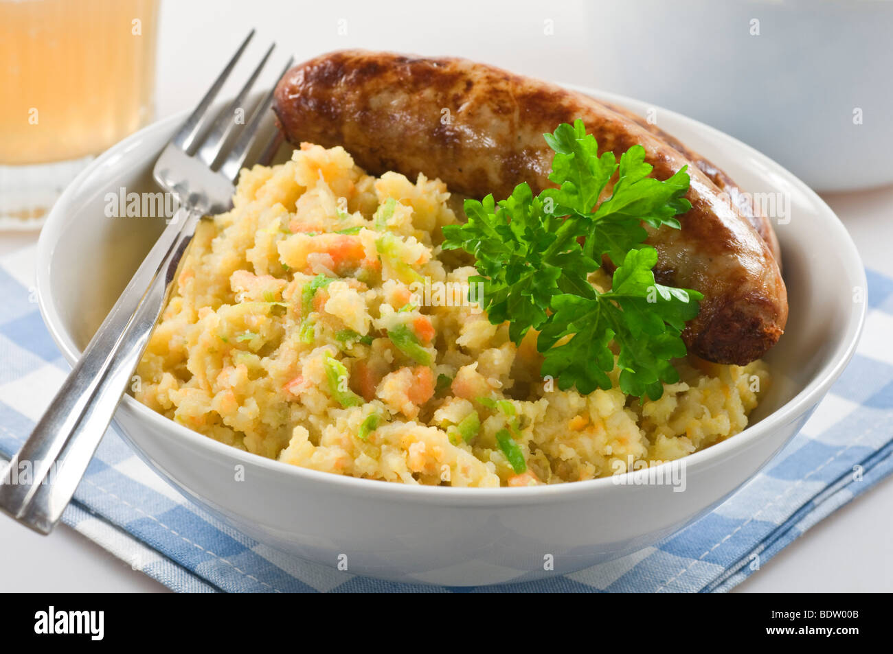 Stoemp saucisse de pommes de terre avec la Belgique Photo Stock - Alamy