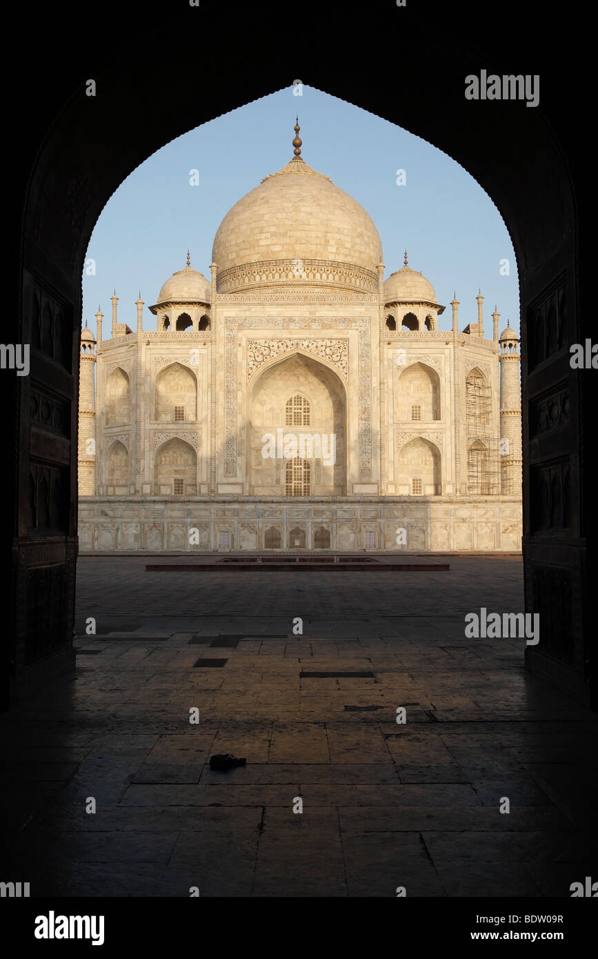 Taj Mahal, mausolée à Agra, weltberuehmtes indien, l'Inde Banque D'Images