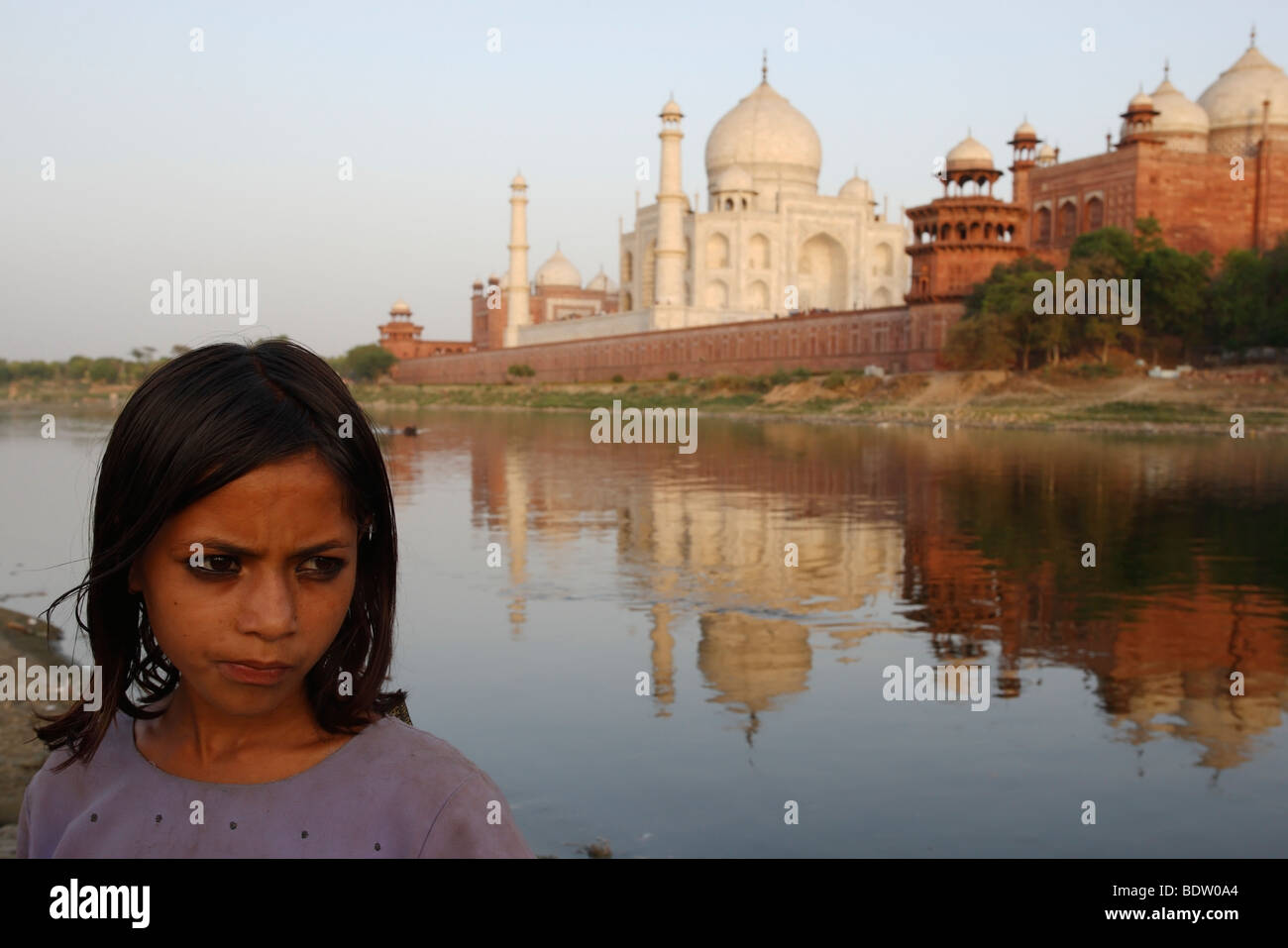 Taj Mahal, mausolée à Agra, weltberuehmtes indien, l'Inde Banque D'Images