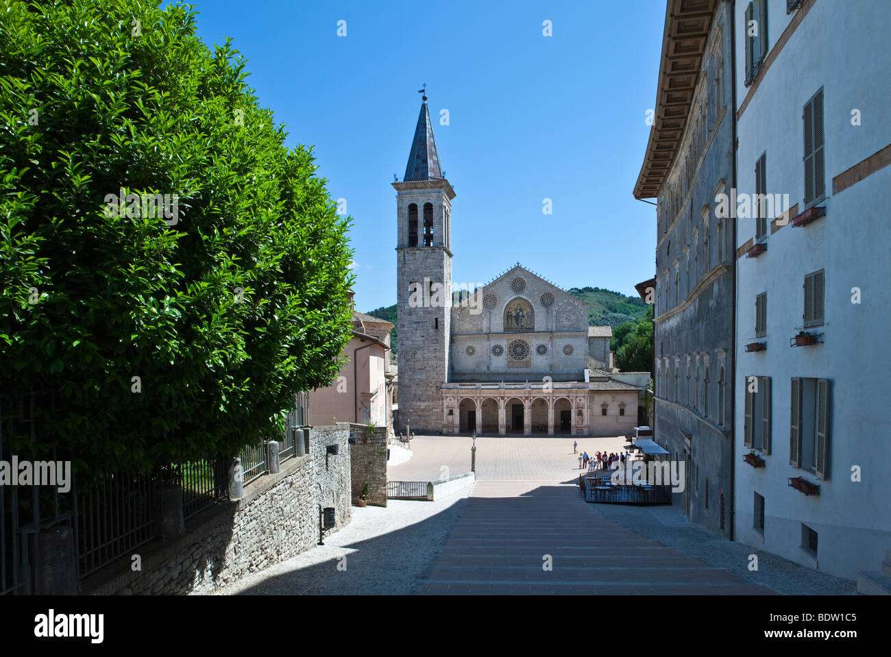 L'Italie, l'Ombrie Spoleto,,la Cathédrale Banque D'Images