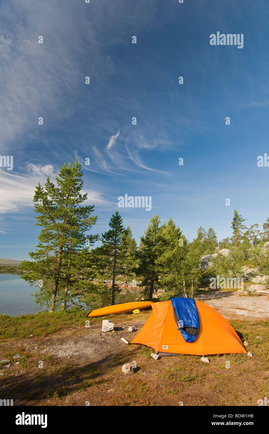 Camping en plein air, haerjedalen, Schweden, réserve naturelle, la Suède Banque D'Images