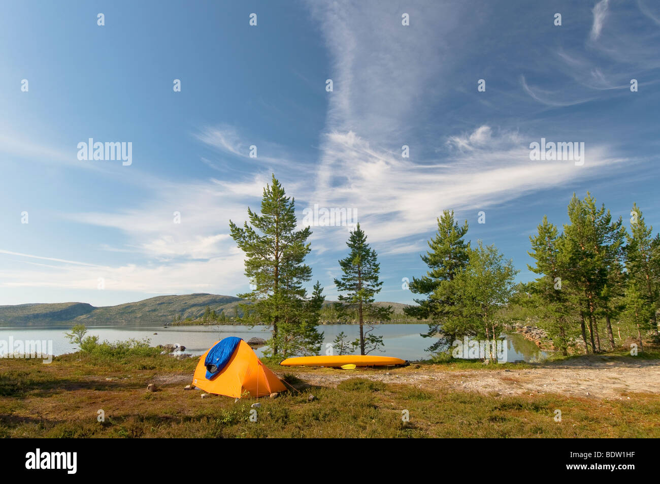 Camping en plein air, haerjedalen, Schweden, réserve naturelle, la Suède Banque D'Images