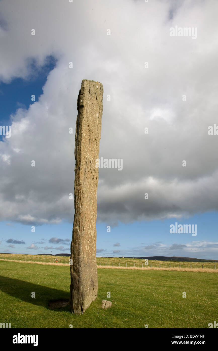 Menhirs de Stenness, Coeur néolithique des Orcades, îles Orcades, Ecosse Banque D'Images