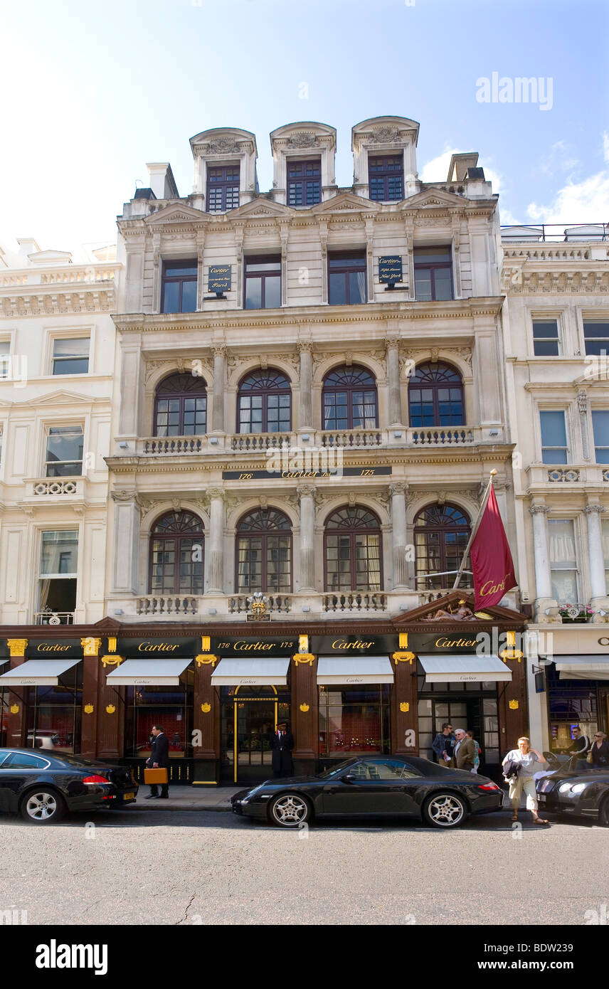 Cartier joaillier à Old Bond Street Mayfair London Banque D'Images