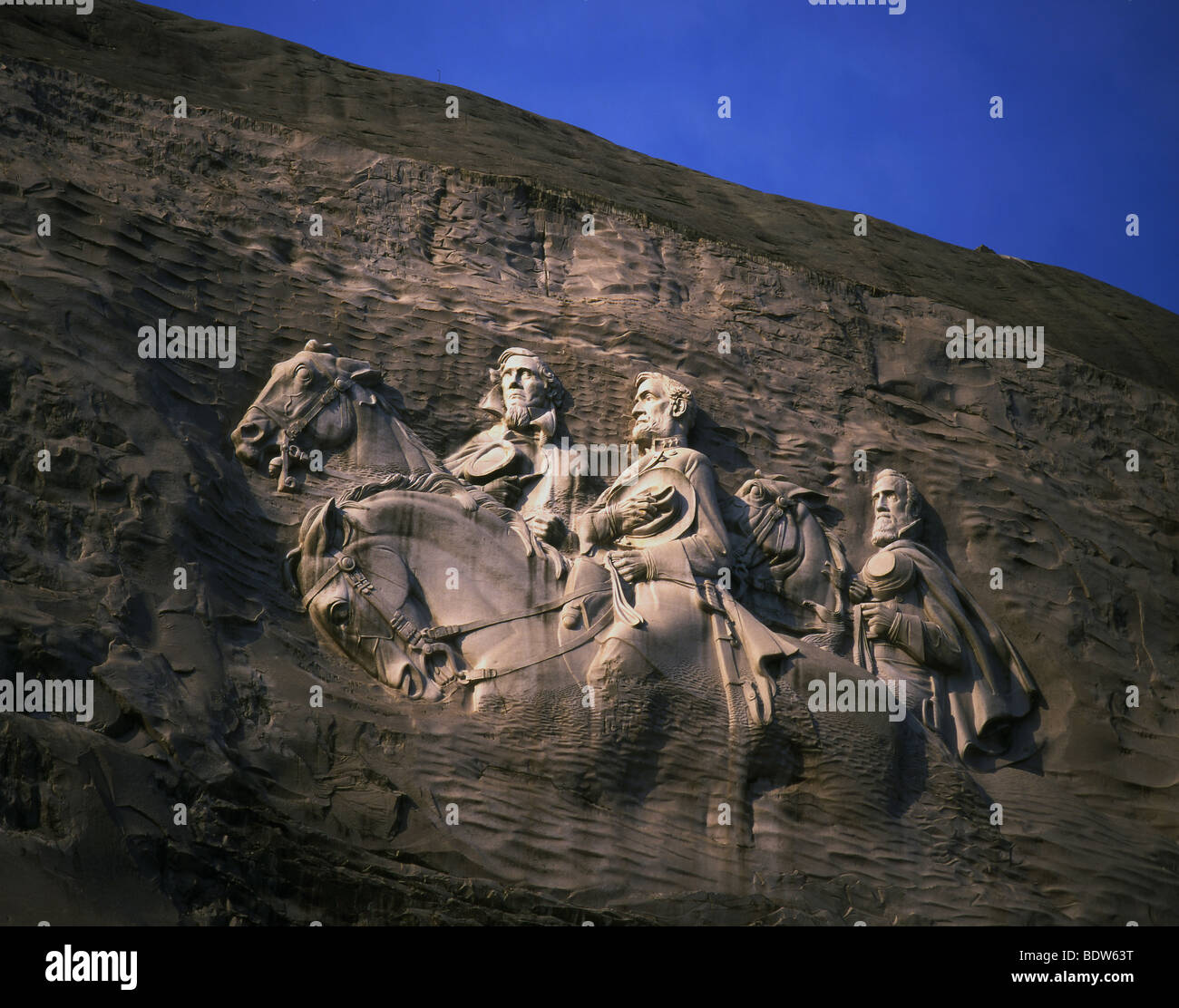 Georgia Atlanta Stone Mountain Park Confederate memorial carving 1923 1972 Banque D'Images