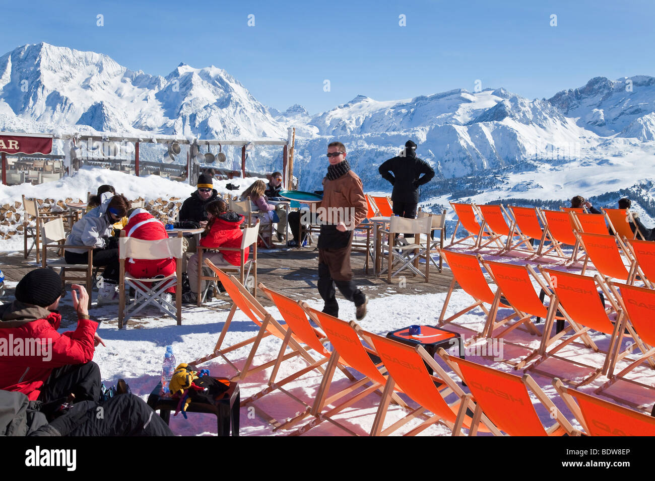 The Croisette and the Ineos Club House in the ski resort of Courchevel in  the French Alps Stock Photo - Alamy