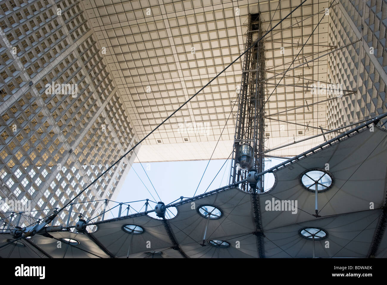 Détail de la Grande Arche, La Défense, Paris Banque D'Images