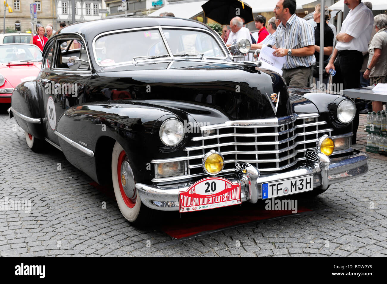 Club Coupe Cadillac Series 62, construit en 1942, 2000 km durch Deutschland rallye 2009, 2000 km à travers l'Allemagne 2009, Schwaebisch G Banque D'Images