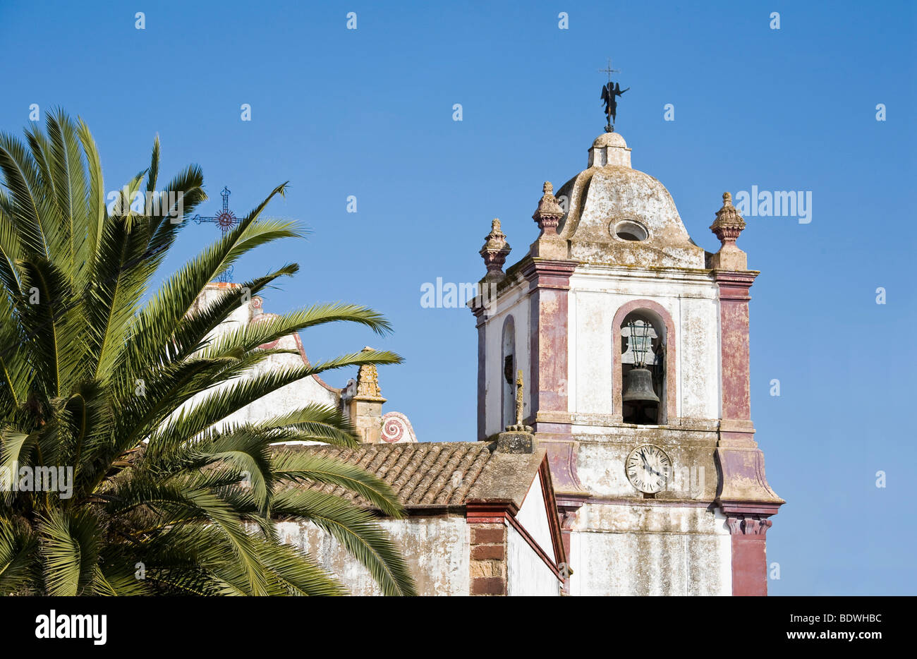 L'architecture historique, la tour de Sè cathédrale du 13ème siècle en Silves, Portugal, Europe Banque D'Images
