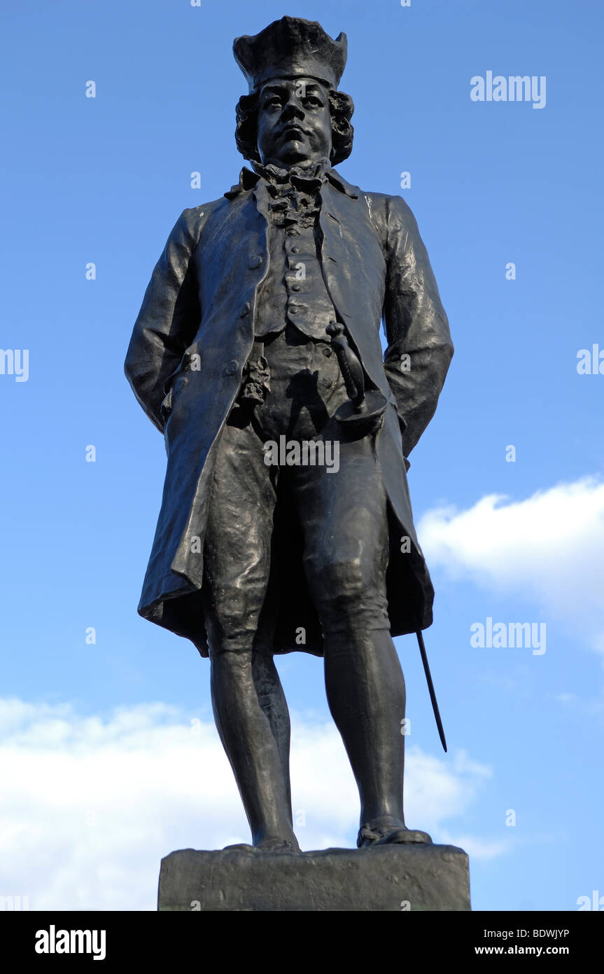 Monument à James Boswel, poète écossais, 1740 - 1795, rue Market, Lichfield, Staffordshire, Angleterre, Royaume-Uni, Europe Banque D'Images