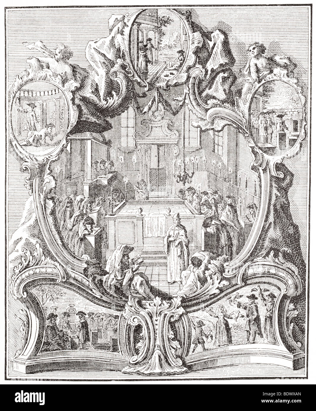 Jour des Expiations dans la synagogue sur rites jour précédent Banque D'Images