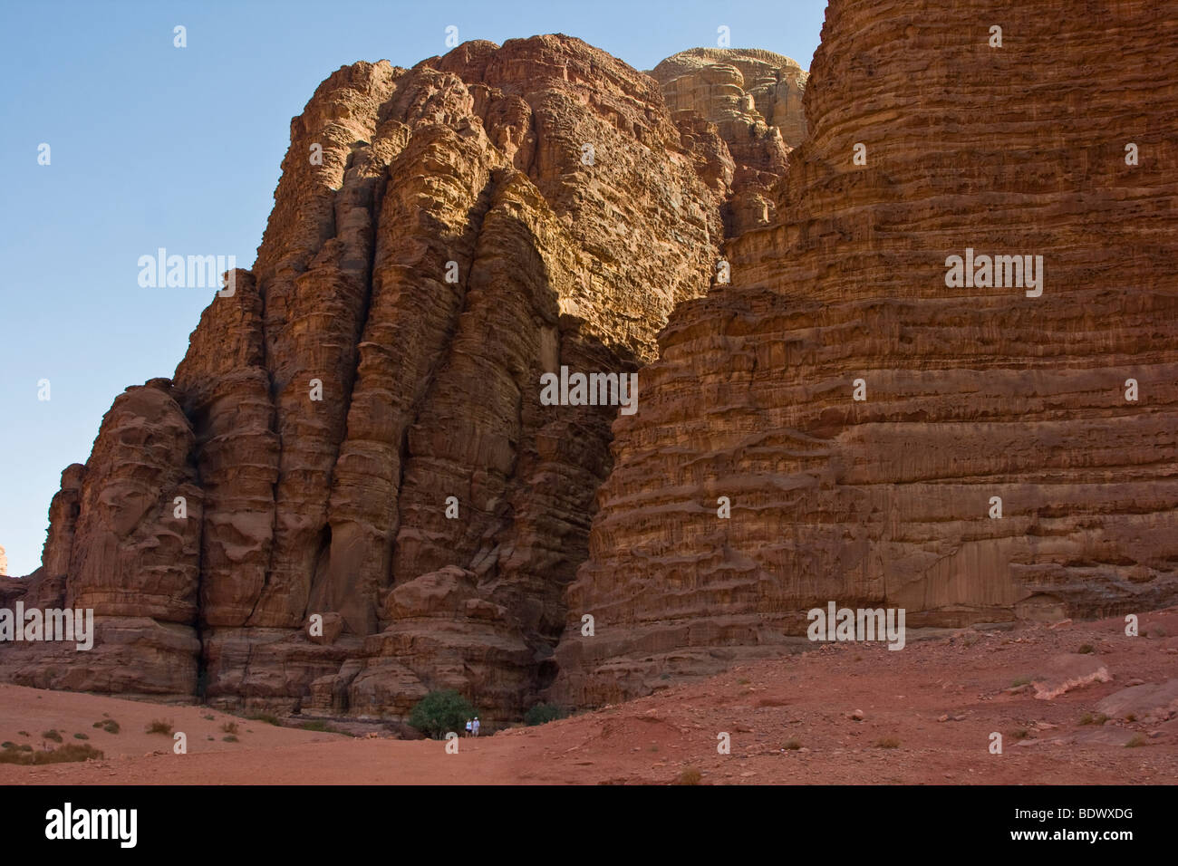 Canyon Khazali dans Wadi Rum Jordanie Banque D'Images