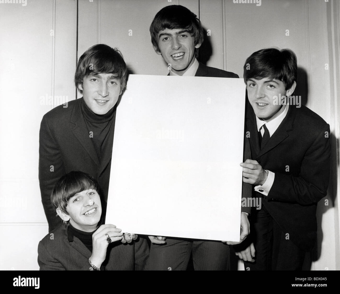 BEATLES en 1963. Dans le sens horaire à partir du haut : George Harrison, Paul McCartney, Ringo Starr et John Lennon Banque D'Images