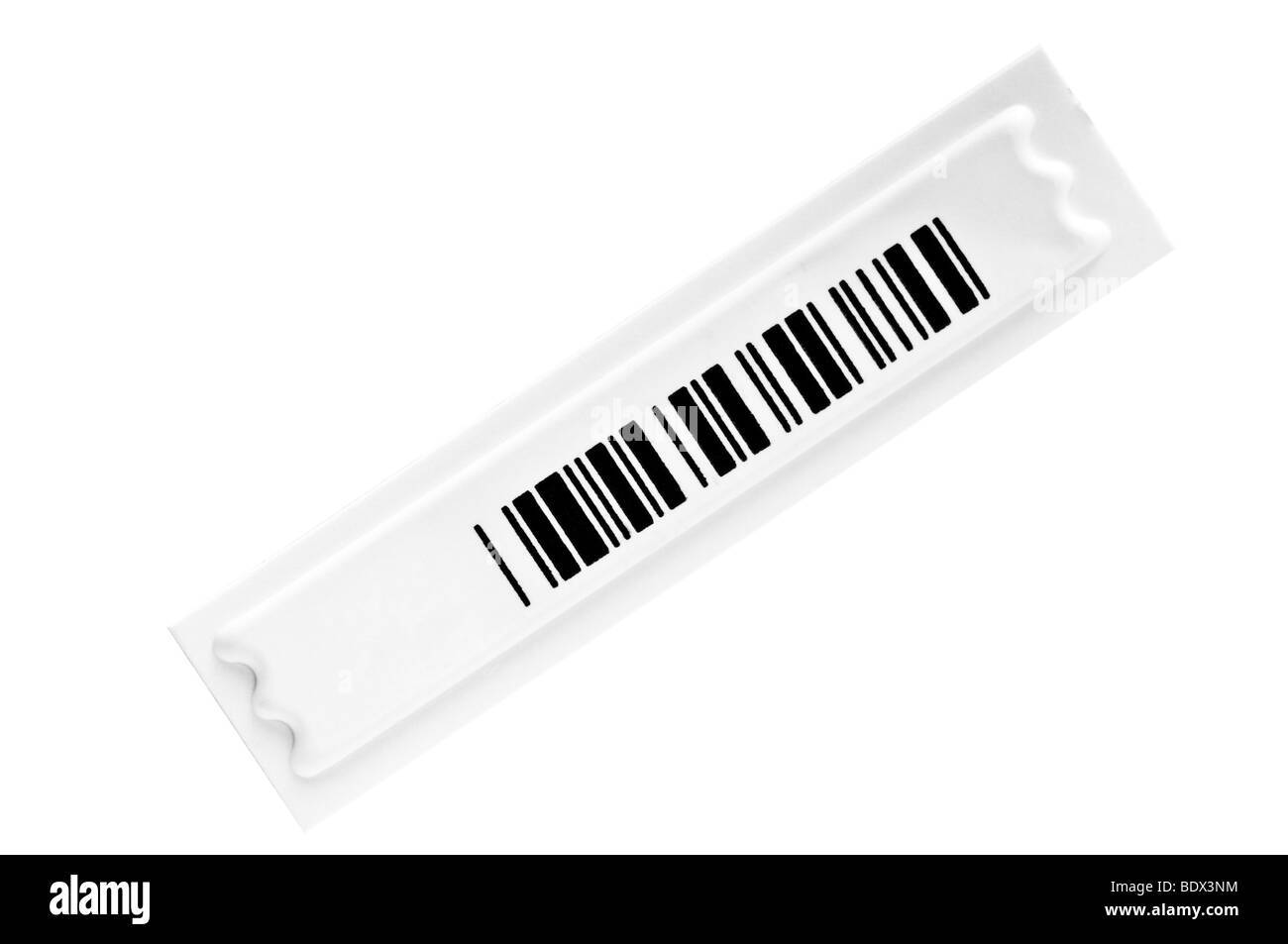 Étiquette de code à barres de sécurité isolated on white Banque D'Images